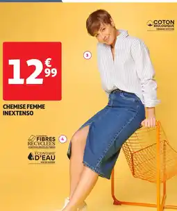 Auchan INEXTENSO Chemise femme offre