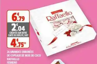 Coccimarket 26 Amandes Enrobées De Copeaux De Noix De Coco Raffaello Ferrero offre
