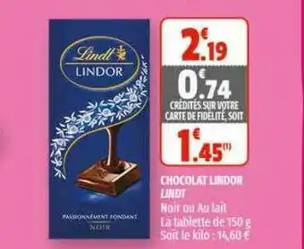 Coccimarket Chocolat Lindor Lindt offre