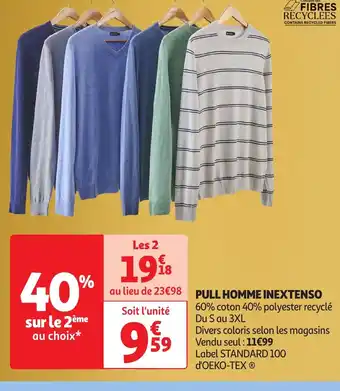 Auchan INEXTENSO Pull homme offre