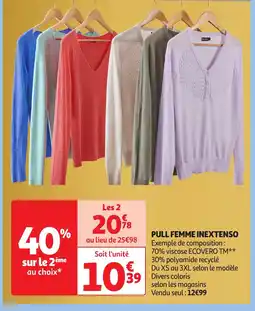 Auchan INEXTENSO Pull femme offre