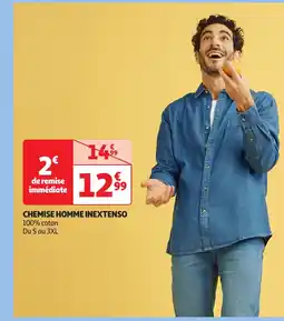 Auchan INEXTENSO Chemise homme offre