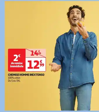 Auchan INEXTENSO Chemise homme offre