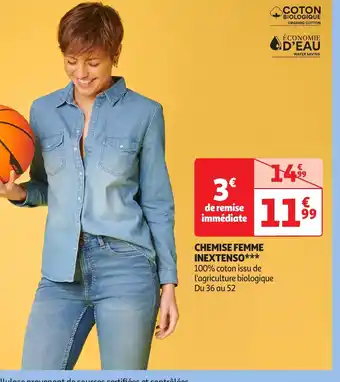 Auchan INEXTENSO Chemise femme offre