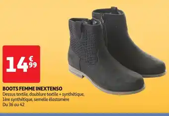 Auchan INEXTENSO Boots femme offre