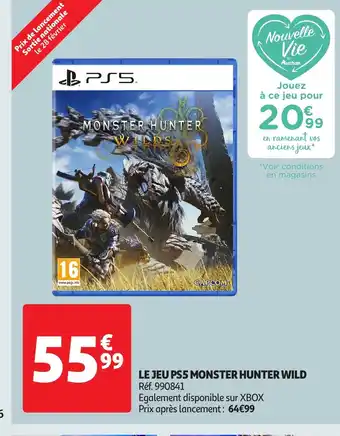 Auchan Le jeu ps5 monster hunter wild offre