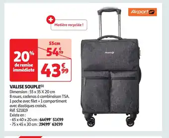 Auchan Valise souple offre