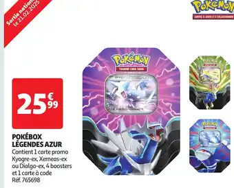 Auchan Pokébox légendes azur offre