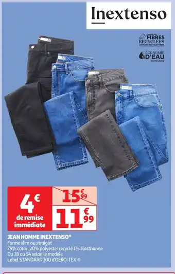 Auchan INEXTENSO Jean homme offre