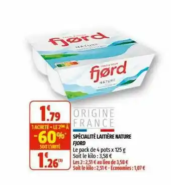 Coccinelle Express Spécialité Laitière Nature Fjord offre