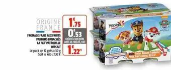 Coccinelle Express Fromage Frais Aux Fruits Parfums Panaché La Pat' Patrouille Yoplait offre