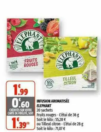 Coccinelle Express Infusion Aromatisée éléphant offre