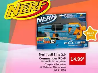 Nerf Fusil Elite 2.0 Commander Rd-6