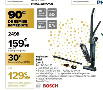 Carrefour Aspirateur Balai 2 En 1 offre