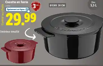 Lidl Cocotte en fonte offre