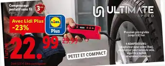 Lidl Compresseur portatif sans fil offre