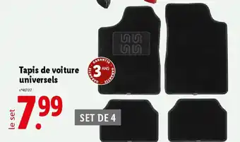 Lidl Tapis de voiture universels offre