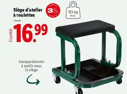 Lidl Siège d'atelier à roulettes offre