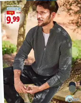 Lidl Gilet zipé en maille offre