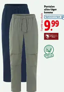 Lidl Pantalon ultra-léger homme offre