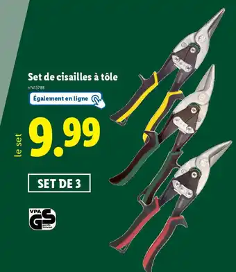 Lidl Set de cisailles à tôle offre