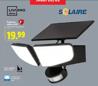 Lidl LIVARNO HOME Projecteur solaire à LED offre