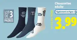 Lidl Chaussettes adulte offre