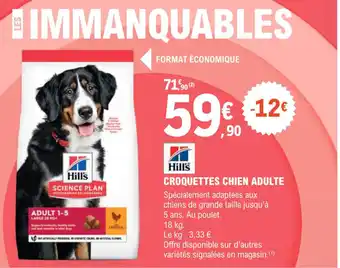 E.Leclerc Jardi HILL'S Croquettes chien adulte offre