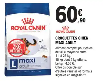 E.Leclerc Jardi ROYAL CANIN Croquettes chien maxi adult offre