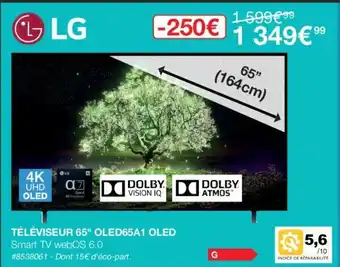 Costco Téléviseur 85" Oled65a1 Oled offre