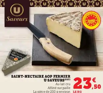 U Express U SAVEURS Saint-nectaire aop fermier offre