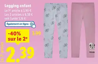 Lidl Disney Legging enfant offre