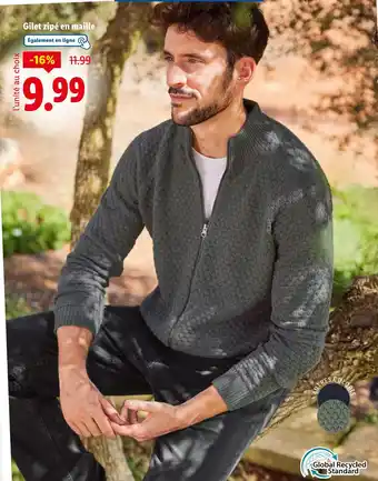 Lidl Gilet zippé en maille offre