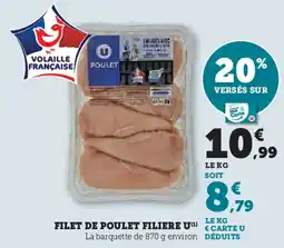 U Express U Filet de poulet filiere offre