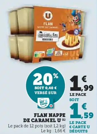 U Express U Flan nappe de caramel offre