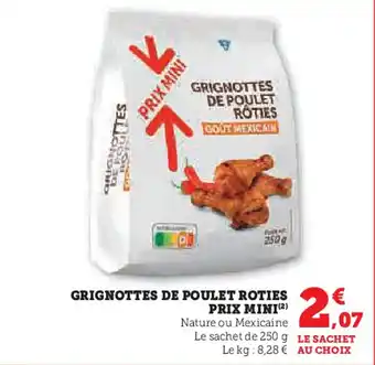 U Express PRIX MINI Grignottes de poulet roties offre