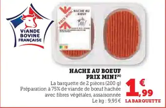 U Express PRIX MINI Hache au boeuf offre