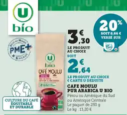 U Express U BIO Cafe moulu pur arabica offre