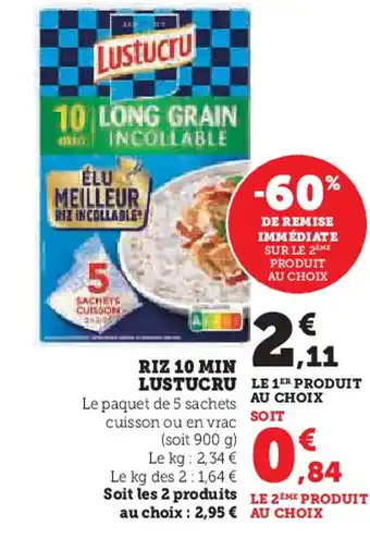 U Express LUSTUCRU Riz 10 min offre