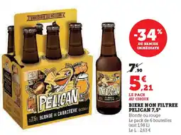 U Express PELICAN Biere non filtree 7,5° offre