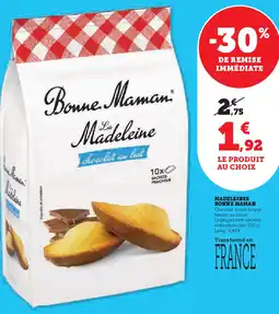 U Express BONNE MAMAN Madeleines offre