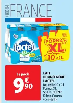 Auchan Supermarché LACTEL Lait demi-écrémé offre