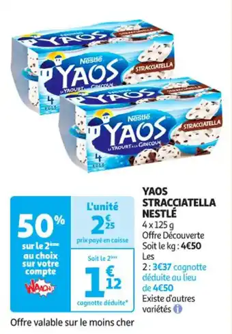 Auchan Supermarché NESTLE Yaos stracciatella offre