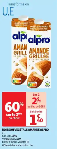 Auchan Supermarché ALPRO Boisson végétale amande offre