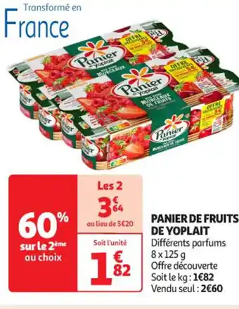 Auchan Supermarché Panier de fruits de yoplait offre