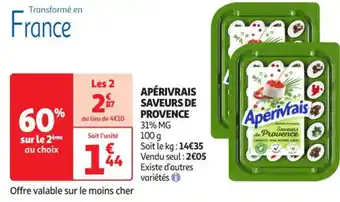 Auchan Supermarché APÉRIVRAIS Saveurs de provence offre