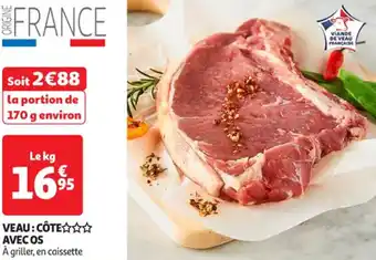 Auchan Supermarché Veau: côt avec os offre