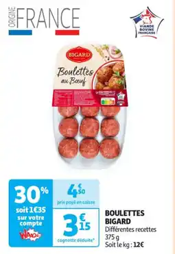 Auchan Supermarché BIGARD Boulettes offre