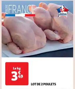 Auchan Supermarché Lot de 2 poulets offre