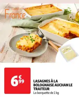 Auchan Supermarché Lasagnes à la bolognaise auchan le traiteur offre